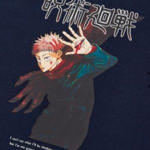 🍀 Uniqlo 🍀 Medium 🍀 Manga JuJutsu Kaisen UT T-Shirt Top Animation 🍀 P13